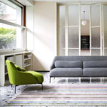 Fauteuil contemporain / en tissu / vert