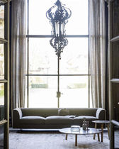 Canapé contemporain / marron / gris / en...