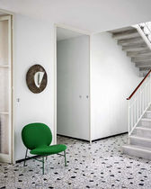 Chauffeuse contemporaine / en tissu / verte...