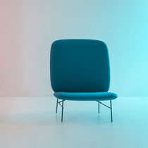 Chauffeuse contemporaine / en tissu / verte