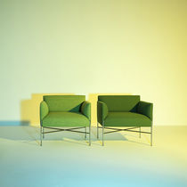 Fauteuil contemporain / en tissu / en acier...