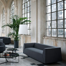 Canapé contemporain / gris / rose / en tissu