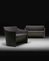 Canapé contemporain / marron / en tissu...