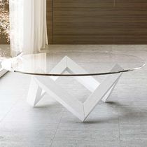 Table basse contemporaine / en verre / en...