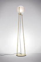 Lampe sur pied / en métal / en verre / contemporaine