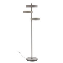 Lampe sur pied / en métal / en cuir / contemporaine