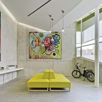 Canapé modulable / contemporain / bleu /...