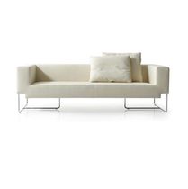 Canapé contemporain / blanc / en tissu /...