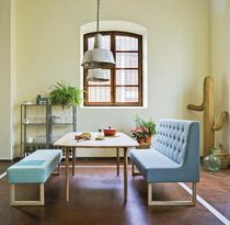 Banquette contemporaine / en cuir / avec...