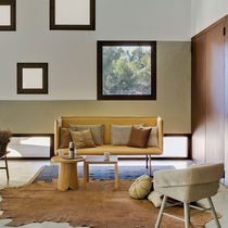 Banquette contemporaine / en tissu / avec...