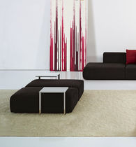 Banquette contemporaine / en tissu / beige...