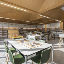 Table contemporaine / en stratifié / avec...