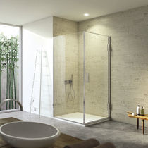 Cabine de douche en verre trempé / en inox...