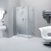 Cabine de douche en verre trempé / en inox...