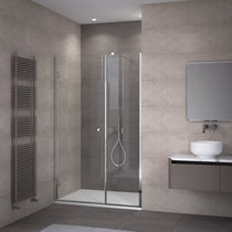 Cabine de douche en verre trempé / en inox...