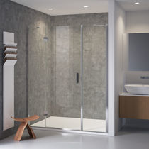 Cabine de douche en verre trempé / en inox...