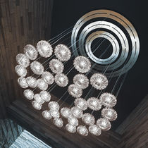 Lustre contemporain / en verre / à incandescence