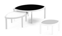 Table basse contemporaine / en verre laqué...