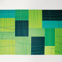 Tapis contemporain / à rayures / en laine...