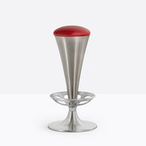Tabouret de bar contemporain / en cuir /...