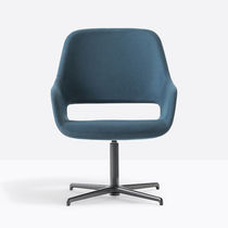 Fauteuil contemporain / en tissu / marron...
