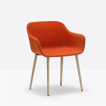 Chaise contemporaine / en tissu / en simili...