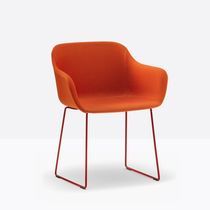 Chaise contemporaine / en tissu / en simili...
