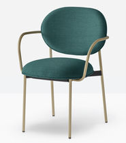 Chaise contemporaine / en tissu / avec piètement...