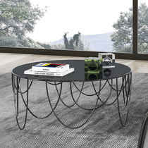 Table basse contemporaine / en verre trempé...