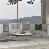 Table basse contemporaine / en acier / avec...