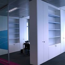 Cloison fixe / en bois / vitrée / professionnelle