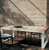 Table à manger contemporaine / en teck /...