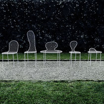 Chaise de jardin contemporaine / en acier...