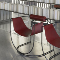 Fauteuil contemporain / en cuir / en acier...
