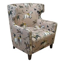 Fauteuil classique / en tissu / à oreilles