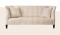 Canapé classique / en tissu / beige