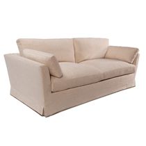 Canapé contemporain / beige / en tissu