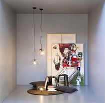 Suspension / en métal / en verre / contemporaine