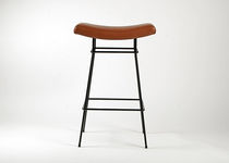 Tabouret de bar contemporain / en cuir /...
