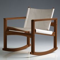 Fauteuil contemporain / en bois / à bascule