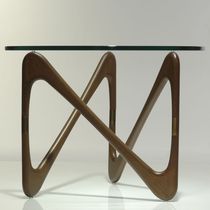 Table d'appoint contemporaine / en verre...