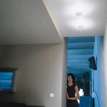 Plafonnier contemporain / rond / en verre...