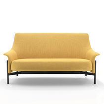 Canapé contemporain / noir / jaune / en...
