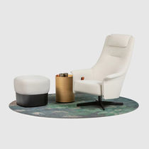 Tabouret contemporain / en tissu / avec...