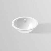 Vasque à encastrer / en acier vitrifié /...