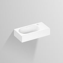 Vasque suspendue / en acier vitrifié / avec...