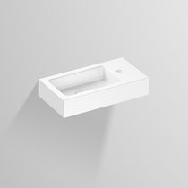 Vasque suspendue / en acier vitrifié / avec...