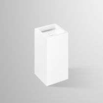 Vasque sur pied / en acier vitrifié / antibactérienne...
