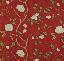 Tissu d'ameublement / à fleurs / en lin