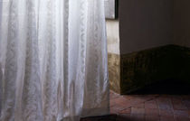Tissu pour rideaux / à motif / en lin